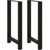 Baro stalo kojos, juodos, 2 vnt., 60x(100-101) cm, plienas