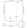 Baro stalo kojos, juodos, 2 vnt., 60x(90-91) cm, plienas