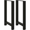 Baro stalo kojos, juodos, 2 vnt., 60x(90-91) cm, plienas