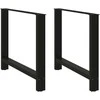 Valgomojo stalo kojos, juodos, 2 vnt., 90x(72-73) cm, plienas