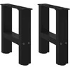 Kavos staliuko kojelės, juoda, 2 vnt., 40x(30-31)cm, plienas