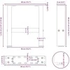 Kavos staliuko kojelės, 2 vnt., 40 x (30-31) cm, natūralus plienas