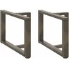 Kavos staliuko kojelės, 2 vnt., juodos, 60x25x(42-43) cm, plienas