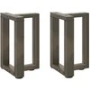 Kavos staliuko kojelės, 2 vnt., juodos, 38x25x(42-43) cm, plienas