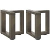 Kavos staliuko kojelės, 2 vnt., juodos, 30x25x(30-31) cm, plienas