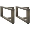Kavos staliuko kojelės, 2 vnt., juodos, 70x25x(30-31) cm, plienas