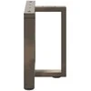 Kavos staliuko kojelės, T formos, 2 vnt., juodos, 50x25x(42-43) cm, plienas