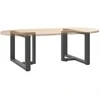 Kavos staliuko kojelės, T formos, 2 vnt., antracito spalvos, 60x25x(42-43) cm, plienas