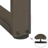 Kavos staliuko kojelės, T formos, 2 vnt., juodos, 50x25x(30-31) cm, plienas
