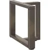Kavos staliuko kojelės, T formos, 2 vnt., juodos, 50x25x(42-43) cm, plienas