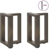 Kavos staliuko kojelės, T formos, 2 vnt., juodos, 28x25x(42-43) cm, plienas