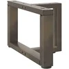 Kavos staliuko kojelės, T formos, 2 vnt., juodos, 50x25x(30-31) cm, plienas