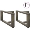 Kavos staliuko kojelės, 2 vnt., juodos, 70x25x(30-31) cm, plienas