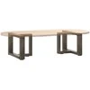Kavos staliuko kojelės, T formos, 2 vnt., juodos, 50x25x(30-31) cm, plienas