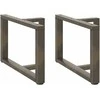 Kavos staliuko kojelės, 2 vnt., juodos, 70x25x(42-43) cm, plienas