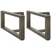 Kavos staliuko kojelės, 2 vnt., juodos, 60x25x(30-31) cm, plienas