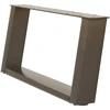 Kavos staliuko kojelės, U formos, 2 vnt., natūralus plienas, 70x(30-31) cm, plienas