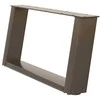 Kavos staliuko kojelės, U formos, 2 vnt., natūralus plienas, 60x(30-31) cm, plienas