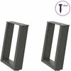 Kavos staliuko kojelės, 2 vnt., antracito spalvos, 38x(42-43) cm, plienas