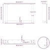 Kavos staliuko kojelės, U formos, 2 vnt., natūralus plienas, 50x(30-31) cm, plienas