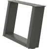 Kavos staliuko kojelės, 2 vnt., antracito spalvos, 40x(30-31) cm, plienas, U formos