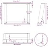 Kavos staliuko kojelės, 2 vnt., antracito spalvos, 60x(42-43) cm, plienas