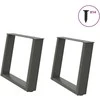 Kavos staliuko kojelės, 2 vnt., antracito spalvos, 60x(42-43) cm, plienas
