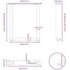 Kavos staliuko kojelės, 2 vnt., baltos, 28x(42-43) cm, plienas, U formos