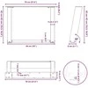 Kavos staliuko kojelės, 2 vnt., baltos, 70x(42-43) cm, plienas, U formos