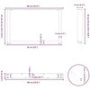 Kavos staliuko kojelės, 2 vnt., baltos, 60x(42-43) cm, plienas, U formos