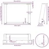 Kavos staliuko kojelės, U formos, 2 vnt., natūralus plienas, 70x(42-43) cm, plienas