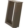 Kavos staliuko kojelės, U formos, 2 vnt., natūralus plienas, 30x(30-31) cm, plienas