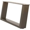 Kavos staliuko kojelės, U formos, 2 vnt., natūralus plienas, 70x(30-31) cm, plienas