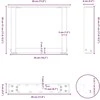 Kavos staliuko kojelės, U formos, 2 vnt., natūralus plienas, 30x(30-31) cm, plienas