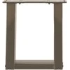 Kavos staliuko kojelės, U formos, 2 vnt., natūralus plienas, 30x(30-31) cm, plienas