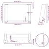 Kavos staliuko kojelės, U formos, 2 vnt., natūralus plienas, 50x(30-31) cm, plienas