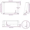 Kavos staliuko kojelės, U formos, 2 vnt., natūralus plienas, 40x(30-31) cm, plienas