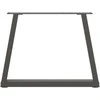 Kavos staliuko kojelės, V formos, 2 vnt., antracito spalvos, 50x(42-43,3) cm, plienas
