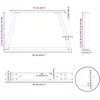 Kavos staliuko kojelės, V formos, 2 vnt., natūralus plienas, 60x(30-31,3) cm, plienas