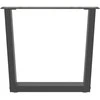 Kavos staliuko kojelės, V formos, 2 vnt., antracito spalvos, 50x(42-43,3) cm, plienas