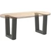 Kavos staliuko kojelės, V formos, 2 vnt., antracito spalvos, 30x(30-31,3) cm, plienas