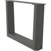 Kavos staliuko kojelės, V formos, 2 vnt., antracito spalvos, 60x(30-31,3) cm, plienas