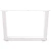 Kavos staliuko kojelės, V formos, 2 vnt., baltos, 60x(30-31,3) cm, plienas