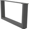 Kavos staliuko kojelės, V formos, 2 vnt., antracito spalvos, 70x(30-31,3) cm, plienas