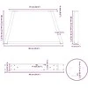 Kavos staliuko kojelės, V formos, 2 vnt., baltos, 60x(30-31,3) cm, plienas