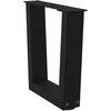 Kavos staliuko kojelės, V formos, 2 vnt., juodos, 30x(30-31,3) cm, plienas