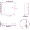 Kavos staliuko kojelės, V formos, 2 vnt., antracito spalvos, 50x(42-43,3) cm, plienas
