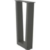 Kavos staliuko kojelės, V formos, 2 vnt., antracito spalvos, 38x(42-43,3) cm, plienas