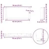 Kavos staliuko kojelės, V formos, 2 vnt., baltos, 70x(30-31,3) cm, plienas