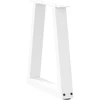 Kavos staliuko kojelės, V formos, 2 vnt., baltos, 38x(42-43,3) cm, plienas